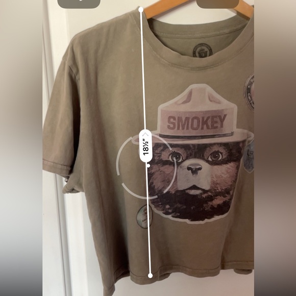 Smokey Bear Cropped T-Shirt - Medium - Picture 4 of 5